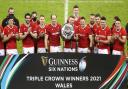 Wales celebrate winning the Triple Crown after their Six Nations win against England