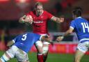 Wales’ Alun Wyn Jones tackled by Italy’s Niccolo Cannone