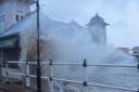 Penarth Pier feels the full force of Storm Eleanor. Picture: Mary Taylor