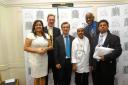 BEST IN WALES: Alun Cairns with the team from The Royal India, celebrity chef Ainsley Harriott and Nina Wadia.