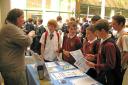 LITERACY FESTIVAL: Katherine Owen, the town librarian, spoke to students about the great resources on offer at Barry Library.