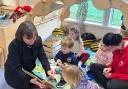 Labour MP Jo Stevens visited Little Inspirations Day Nursery in Barry
