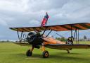 Patsy raised £950 as she took on the wingwalk on a 1940s Boeing Stearman biplane