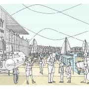 An artist's impression of the proposed new watersports facility at Barry Waterfront. Pic: Vale of Glamorgan Council. Free for LDRS partners