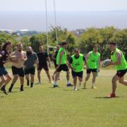 BACK AT IT: Barry RFC players in training