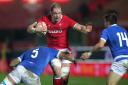 Wales’ Alun Wyn Jones tackled by Italy’s Niccolo Cannone