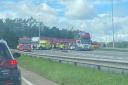 The scene at the A4232 yesterday. Picture: Louisa Owen