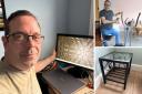 Thrifty dad Darren Leeming, 54, of York, decorated his house with free furniture from Facebook Marketplace. Picture: SWNS
