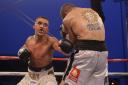 CONFIDENT: Lee Selby in action with Viorel Simion in their WBC International Featherweight Title fight at Craven Park Stadium, Hull. PRESS ASSOCIATION Photo. Picture date: Saturday July 13, 2013. Photo credit should read: Jon Buckle/PA Wire.. (639493)