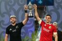 HONOURS EVEN: The Lions, captained by Sam Warburton, right, drew the series with New Zealand in 2017