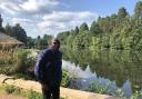 The lake and the park Tredegar House shared on his Twitter