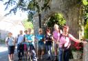 LOVELY: Walkers at St Mary's Church in Wenvoe
