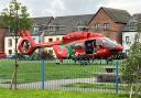 Air ambulance attends a medical emergency in Barry on Wednesday, August 23
