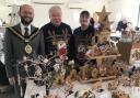 Barry Town Mayor Cllr Ian Johnson with Holz Wood Designs