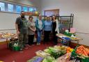 Food share Staff at the St Athan Food Pantry launch