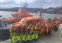 RNLI crews with the new Shannon lifeboat