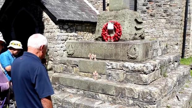 Barry And District News: Paul Ogden who narrates the English video at a memorial 