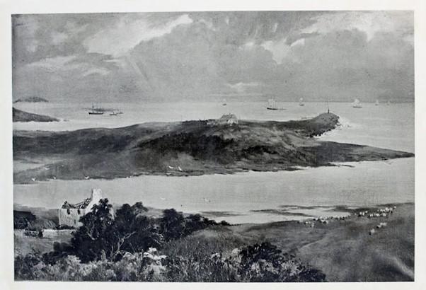 Barry And District News: A mid nineteenth century painting of Barry Island. Despite smuggling being a thing of the past by this point in time, the painting gives an idea of how Barry Island would have appeared when smugglers operated there