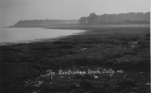 Barry And District News: The location of this late nineteenth century photo with its east facing view of Barry Island, taken from Sully, is a likely location of the wrecked French merchant ship from 1712