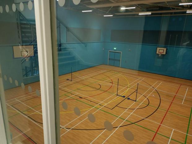 Barry And District News: A sports hall within the school building