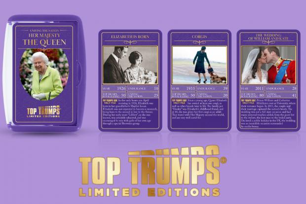 Barry And District News: HM Queen Elizabeth II Limited Edition Top Trumps Card Game. Credit: Winning Moves/ Top Trumps