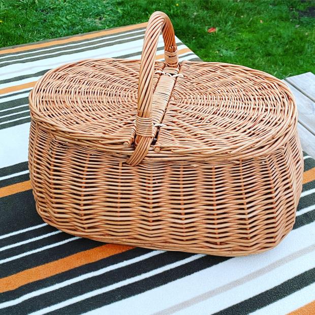Barry And District News: Oval Wicker Picnic Basket Ollie. Credit: Not On The High Street