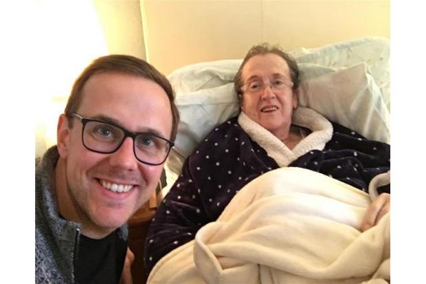 Ted with his mum Jennifer before she died in November 2019