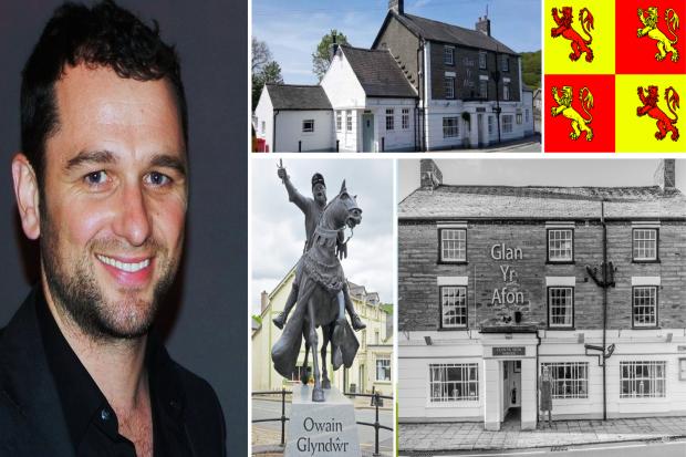 Actor Matthew Rhys has lent his support to a campaign in mid-Wales for the community to buy their local pub (Images: CC BY-SA 3.0/Menter y Glan).