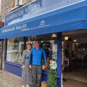 Derek Brockway with Fay Blakeley of Homemade Wales where he signed copies of his book (Picture: Homemade Wales/Facebook)