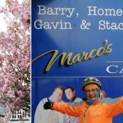 The TV icon visited Marco's Cafe and Porthkerry Country Park (Picture: Timmy Mallett/Facebook)