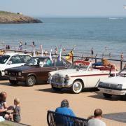 Barry Island with a selection of classic cars (Picture: CTPG/Tudor Thomas)
