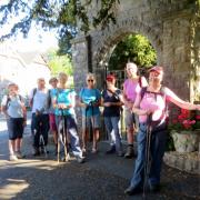 LOVELY: Walkers at St Mary's Church in Wenvoe