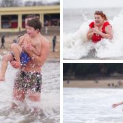 Look: swimmers brave chilly waters in Barry and beyond for New Year's Day dip