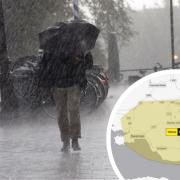 The yellow weather warning will be in force from 8pm tonight until 2am tomorrow morning.