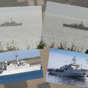 Two warships were on the channel yesterday