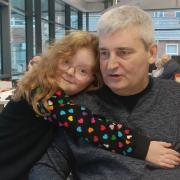 Maddison, aged seven, and her granddad Mike Galsworthy, 63, who collapsed at work.