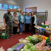 Food share Staff at the St Athan Food Pantry launch