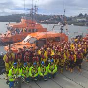 RNLI crews with the new Shannon lifeboat