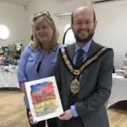 Mayor Ian Johnson was delighted by the work of Sian Dixon