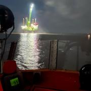 Vale RNLI assisted in a rescue near Hinkley Point nuclear power station