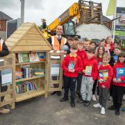 The little library was opened by St Athan Primary School's Olivia