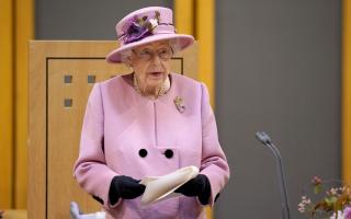 Queen Elizabeth II delivers a speech inside the Siambr during the ceremonial opening of the Sixth Senedd in Cardiff. Picture: Andrew Matthews/PA Wire