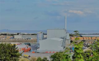 The controversial incinerator on Woodham Road in Barry Docks. Photo: Siriol Griffiths