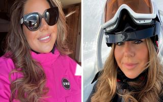 Sophie Hawkins went all out for her skiing holiday with great outfits, hair and make-up. Pictures: SWNS