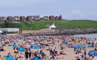 Whitmore Bay was 'evacuated' at the weekend