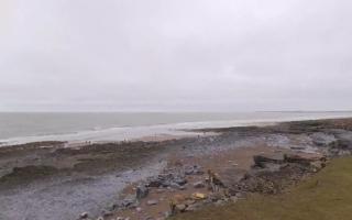 People are advised not to enter the water at Ogmore