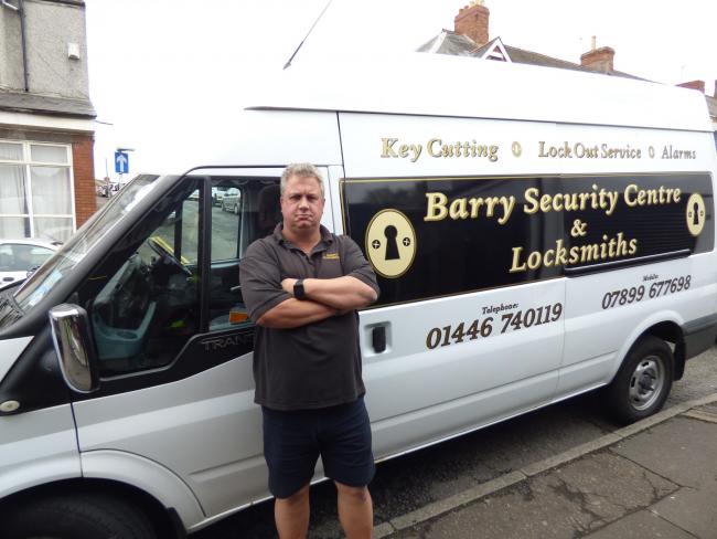 Barry trader Matthew Cullen is warning people to be vigilant following breaking in to his van.